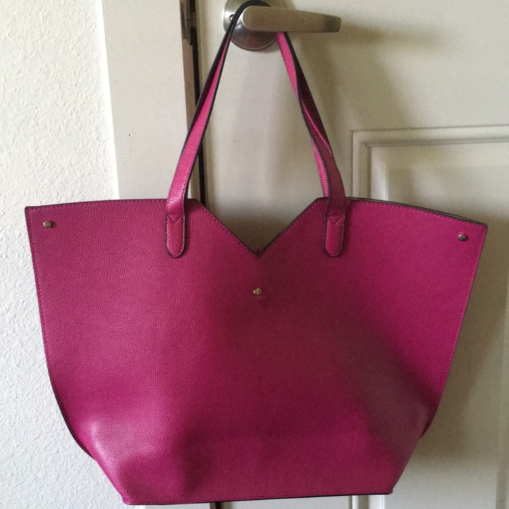 Magenta Neiman Marcus Tote Bag BEAUTIFUL - Picture 2 of 8